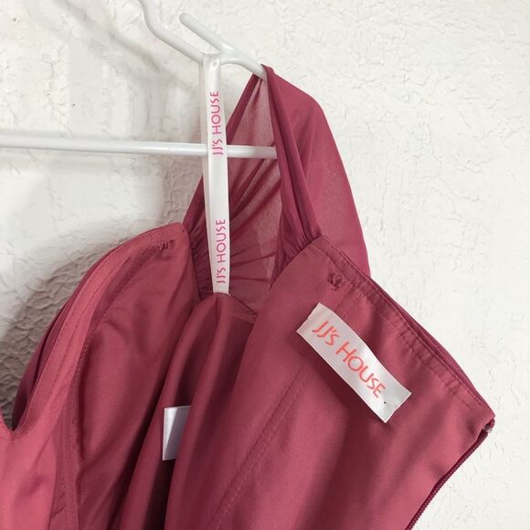 JJ’s House Womens Formal Dress Sweetheart Neckline Cap Sleeve Draped Front Sz S - Picture 7 of 16